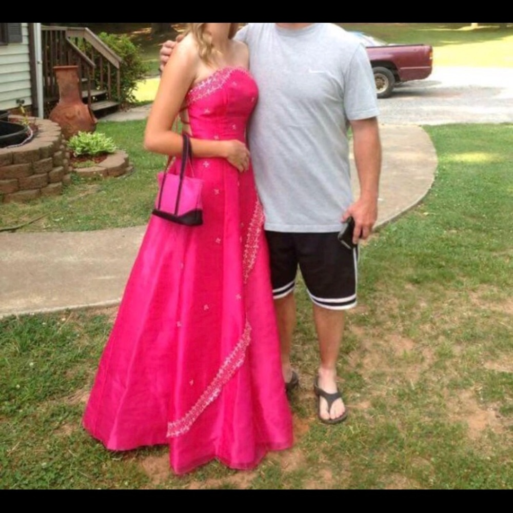 pink ball gown